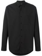 Ami Alexandre Mattiussi Large Classic Shirt, Men's, Size: 39, Black, Cotton