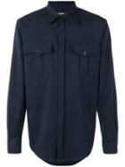 Dsquared2 - Chest Pocket Shirt - Men - Spandex/elastane/virgin Wool - 48, Black, Spandex/elastane/virgin Wool