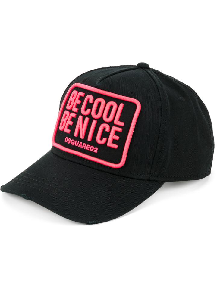 Dsquared2 Logo Embroidered Cap - Black