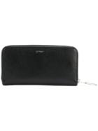 Off-white Diagonals Medium Zip Around Wallet - Black