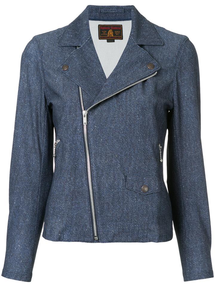 Hysteric Glamour Classic Biker Jacket - Blue