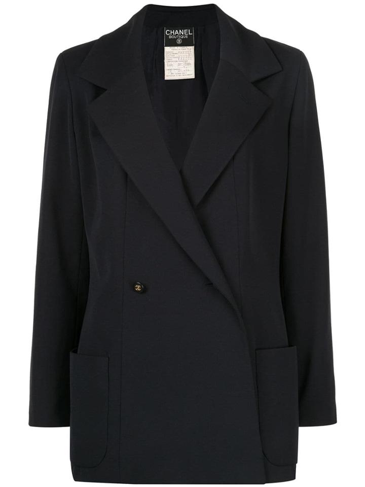 Chanel Vintage Double-breasted Blazer - Blue
