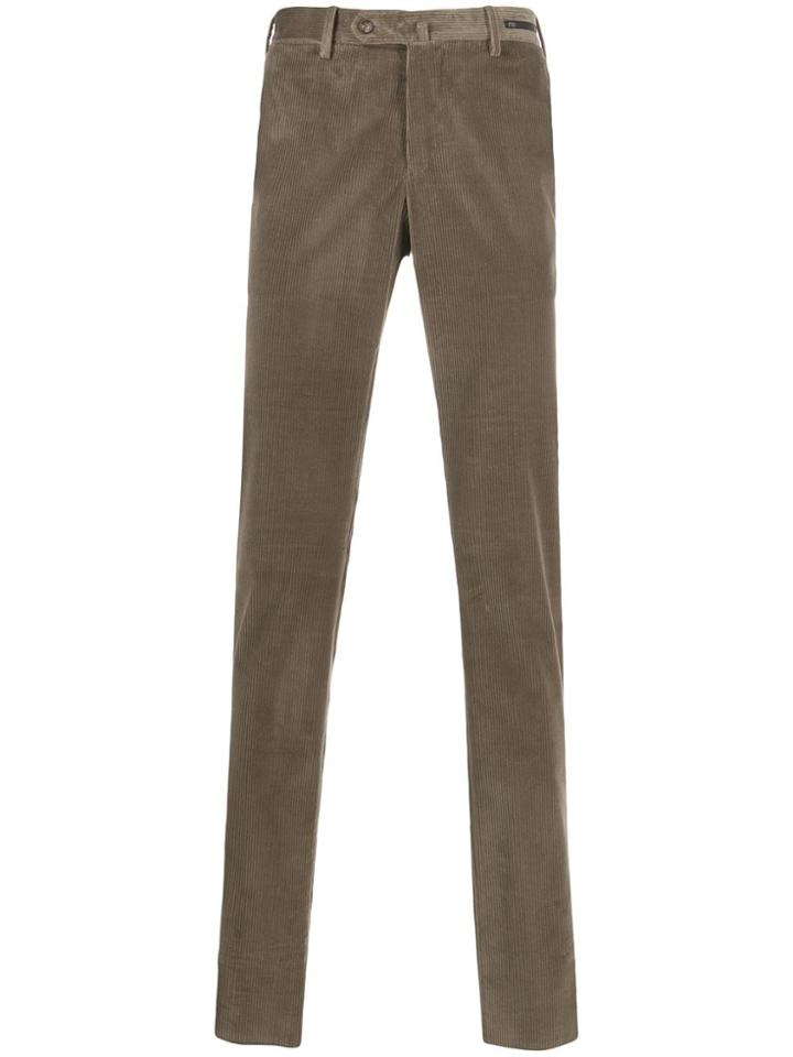 Pt01 Slim-fit Corduroy Trousers - Grey