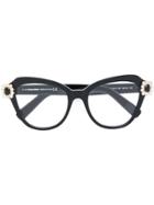 Dsquared2 Eyewear Oversized Cat-eye Glasses - Black