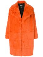 Msgm Fur Coat - Yellow & Orange
