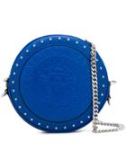 Balmain Logo Embossed Shoulder Bag - Blue