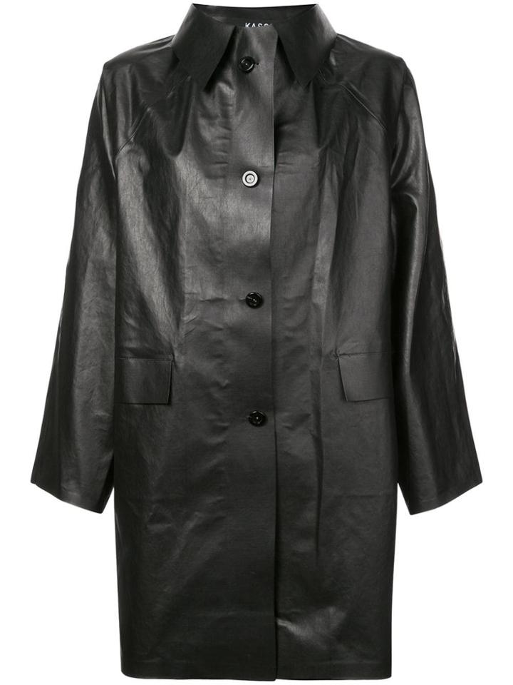 Kassl Single Breasted Midi Jacket - Black