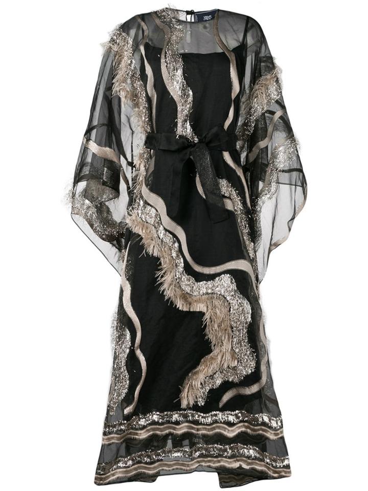 Taller Marmo Embellished Tunic Dress - Black