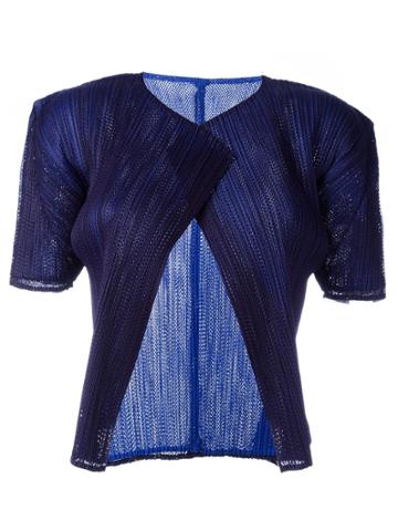 Pleats Please By Issey Miyake Vintage Pleated Shortsleeved Jacket -