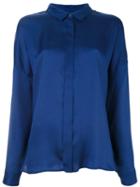 Odeeh Loose Fit Shirt, Women's, Size: 38, Blue, Silk