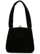 Chanel Pre-owned Chanel Quilted Cc Hand Bag - Black