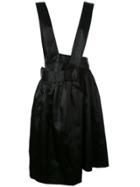 Comme Des Garçons Vintage Tricot Satin Dungaree Skirt - Black