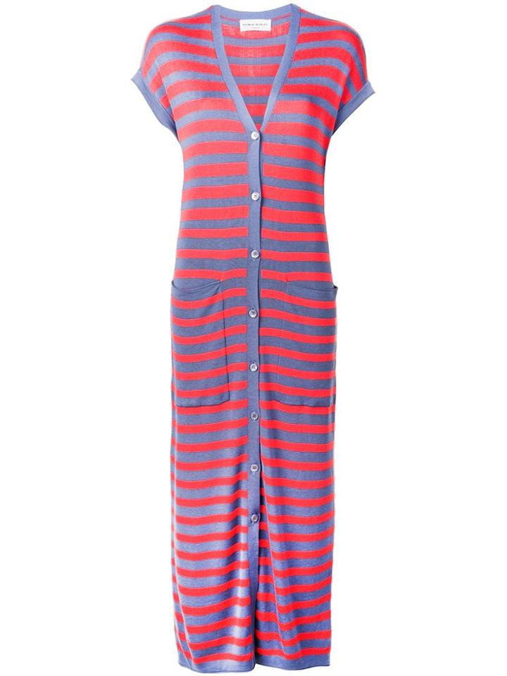 Sonia Rykiel Striped Maxi Cardigan - Blue