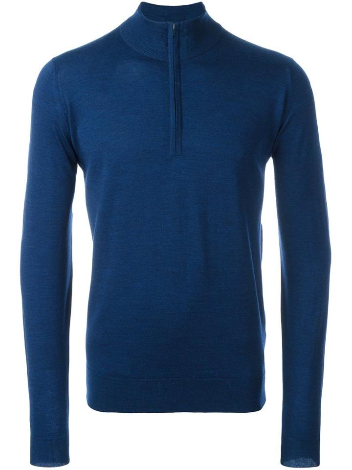 John Smedley 'hugh' Sweater, Men's, Size: Xxl, Blue, Merino