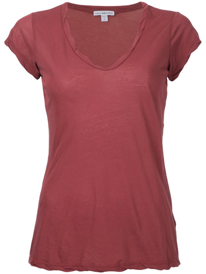 James Perse V-neck T-shirt - Red