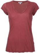 James Perse V-neck T-shirt - Red