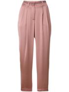 Semicouture High Waisted Trousers - Pink & Purple