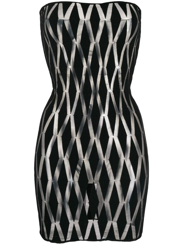Jean Paul Gaultier Pre-owned 2000s Bandeau Net Dress - Black