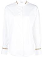 Brunello Cucinelli Bead Embroidered Shirt - White
