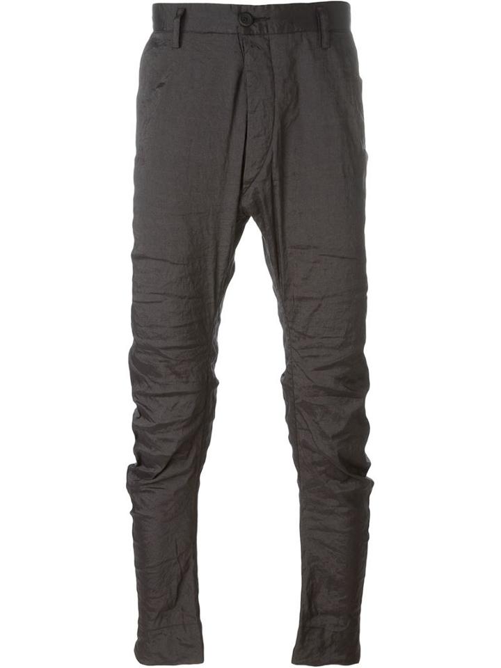 Ziggy Chen Tapered Trousers, Men's, Size: 50, Black, Nylon/spandex/elastane/ramie/cotton