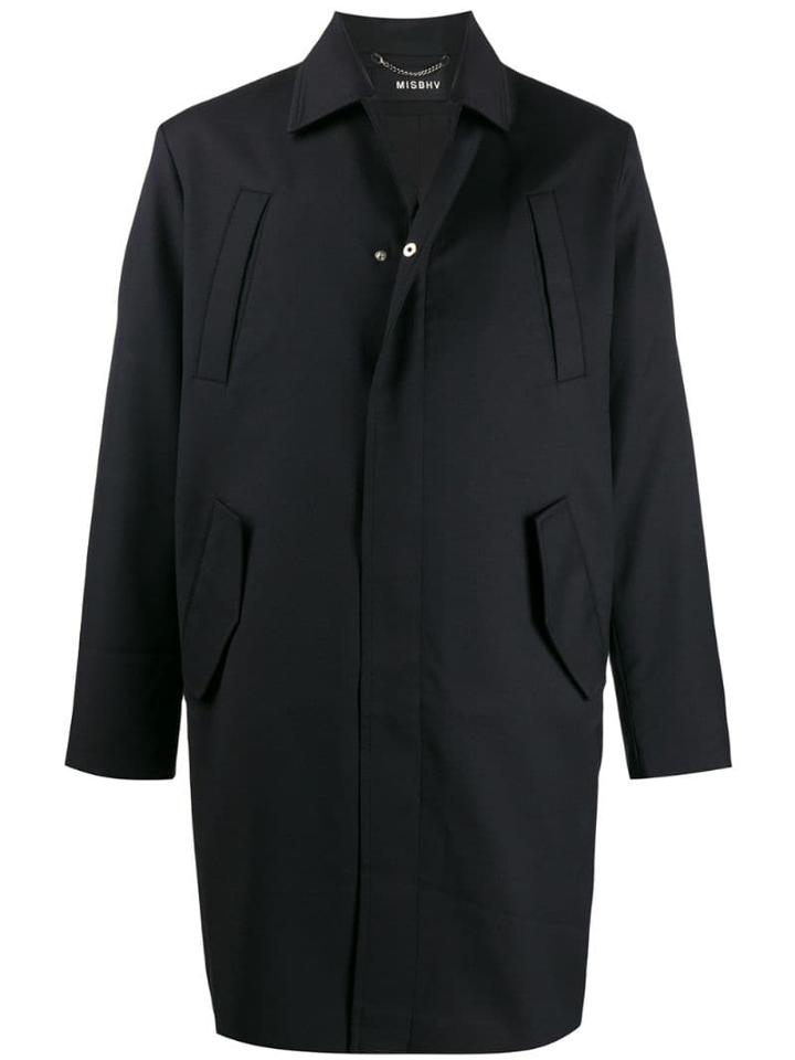 Misbhv Printed Detail Coat - Black