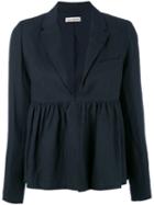 Ulla Johnson - Amadie Peplum Blazer - Women - Cotton/linen/flax/tencel - 6, Black, Cotton/linen/flax/tencel