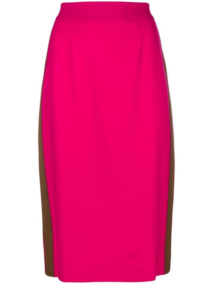 P.a.r.o.s.h. Fitted Pencil Skirt - Pink & Purple