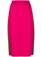 P.a.r.o.s.h. Fitted Pencil Skirt - Pink & Purple