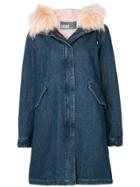 Army Yves Salomon Denim Parka - Blue