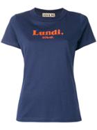 Jour/né Lundi Slogan T-shirt - Blue
