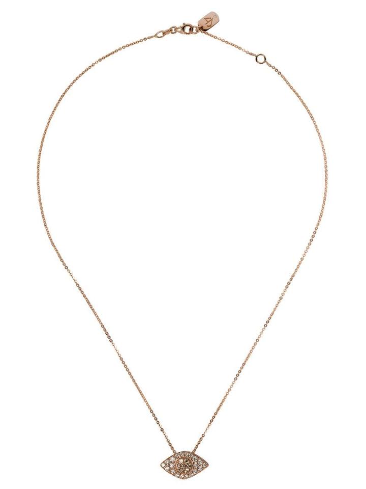 Carbon & Hyde 14kt Rose Gold Diamond Drishti Evil Eye Necklace