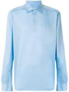 Kiton Half Button Shirt - Blue