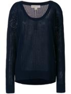 Michael Michael Kors Deep U Neck Sweater - Blue