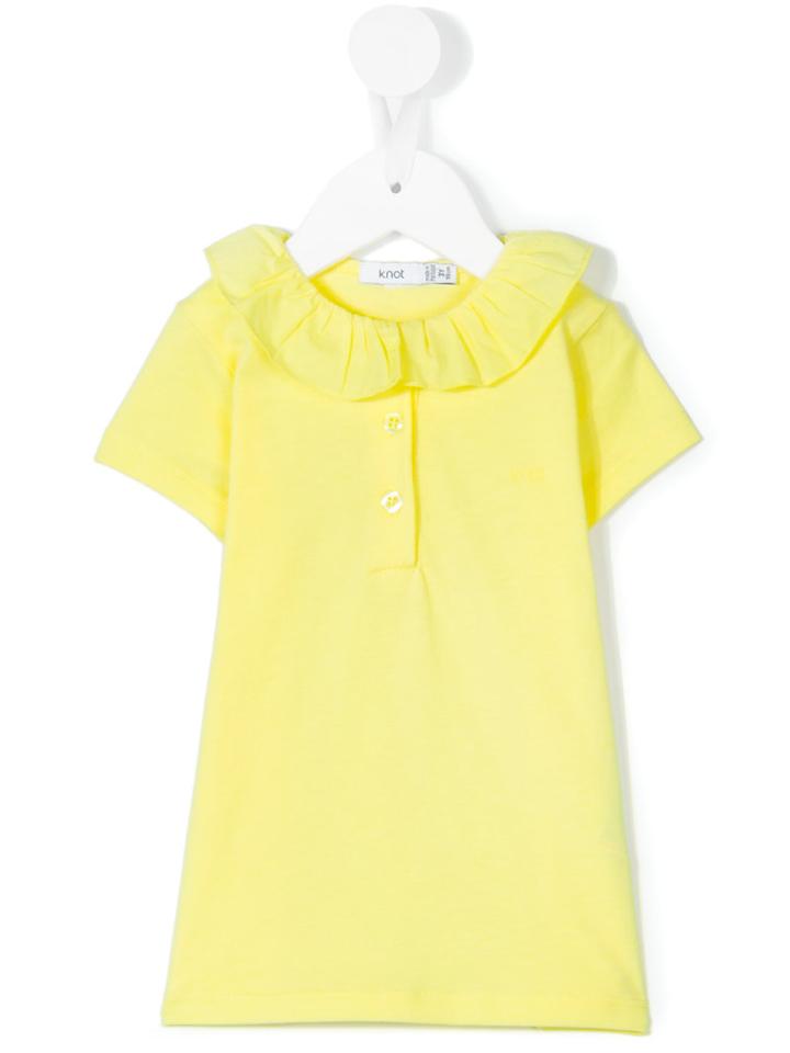 Knot - Frill Polo - Kids - Cotton - 5 Yrs, Yellow/orange