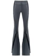 Andrea Bogosian Flared Trousers, Women's, Size: Medium, Grey, Spandex/elastane/polyimide