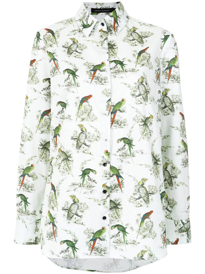 Andrea Marques Bird Print Shirt - Unavailable