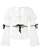 For Love And Lemons - Bonita Blouse - Women - Nylon/polyester/spandex/elastane - Xs, White, Nylon/polyester/spandex/elastane
