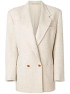 Versace Pre-owned Long-line Double Breasted Blazer - Neutrals