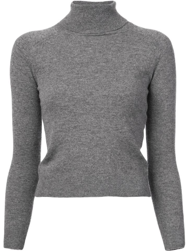 Stella Mccartney Cropped Turtleneck Jumper - Grey