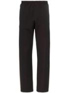 Fendi Double F Logo Stripe Sweatpants - Black