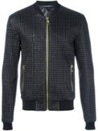 Dolce & Gabbana Padded Bomber Jacket, Men's, Size: 56, Black, Polyamide/sheep Skin/shearling/polyester