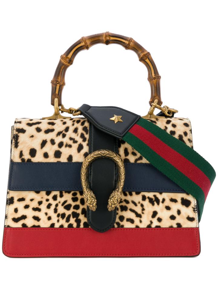 Gucci Dionysus Leopard Tote - Nude & Neutrals