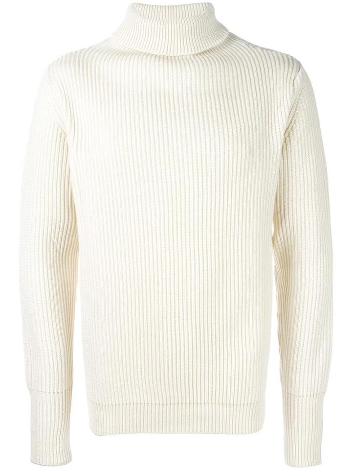 Andersen-andersen Roll Neck Jumper, Men's, Size: Medium, Nude/neutrals, Wool