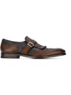 Henderson Baracco Classic Monk Shoes With A Brogue Detailing