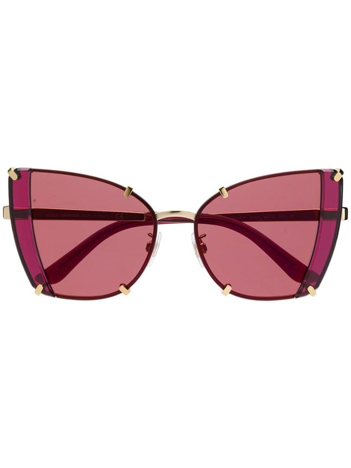 Dolce & Gabbana Eyewear Cat-eye Frame Sunglasses - Gold