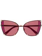 Dolce & Gabbana Eyewear Cat-eye Frame Sunglasses - Gold