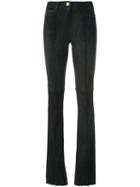Jitrois Flared Trousers, Women's, Size: 34, Green, Cotton/spandex/elastane/lamb Skin