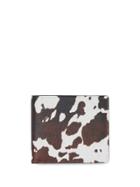 Burberry Cow Print Leather International Bifold Wallet - Black
