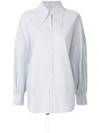 Tibi Striped Oxford Oversized Shirt - White
