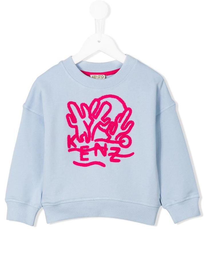 Kenzo Kids Dancing Cactus Sweatshirt, Girl's, Size: 8 Yrs, Blue